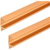 DSWZLQDXB Set da 2 Maniglia dell'armadio Nascosta Tiretti per Cassetti Lega di alluminio Maniglie per Mobili Forma a G Pomello per armadio Senza scanalature Manopole Corrimano Invisibile (400mm,Gold)