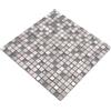 conwire Piastrelle a mosaico, traslucido, grigio chiaro, argento, in vetro, cristallo, pietra EP, grigio chiaro, argento, per pareti, cucina, vetri, rivestimenti, mosaico