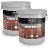 WOCA Denmark Exterior Wood Oil Bangkirai 2 x 3 L - Olio per terrazze, recinzioni e mobili da esterno