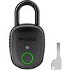 Prezlock Lucchetto per impronte digitali con chiave di backup, 2 chiavi, lucchetto intelligente con biometrico senza chiave, adatto per esterni e pesanti, impermeabile IP65.