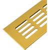 Gedotec Griglia di ventilazione rettangolare in alluminio - 1 griglia di scarico in ottone anodizzato - Griglia di riscaldamento 1000 x 100 mm - Griglia per porta in alluminio per interni ed esterni