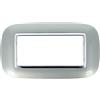 A2ZWORLD SANDASDON Placca Oval 4M e 6M Compatibile Con Bticino Axolute Tanti Colori Disponibili (6M 6 Posti Per Scatola 506 507, Silver)