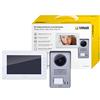 VIMAR K40930 Kit videocitofonico da parete con: videocitofono vivavoce a colori LCD 7 con tastiera capacitiva, targa audiovideo 1 pulsante, alimentatore, completo di staffe per il fissaggio, bianco