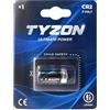 TYZON Batteria al litio CR2 3V - 1 confezione - per fotocamere digitali, sistemi di allarme, strumenti di misura - Cella compatta ad alte prestazioni - Durevole e affidabile - Senza metalli pesanti