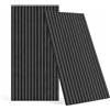 Paluplus Set 2 Pannelli Fonoassorbenti con Doghe Effetto Legno, Misura 120x60 cm - 1,44 ㎡, Pannello 3D Spessore da 2,1 cm, Rivestimento Acustico Decorativo per Pareti e Soffitti -4544M -11 (Nero)