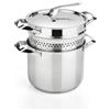 Barazzoni 160049022, 6 l, Acciaio inossidabile, Alluminio, Acciaio inossidabile, Vetroceramica, Gas, Alogeno, Induzione, Piano cottura sigillato, Acciaio inossidabile, 22 cm