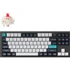 Keychron Tastiera meccanica senza fili Keychron Q3 Max QMK/VIA, QWERTY US, manopola, nero carbone / rosso Gateron Jupiter Q3M-M1