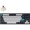 Keychron Tastiera meccanica senza fili Keychron Q3 Max QMK/VIA, QWERTY US, manopola, nero carbone / marrone Gateron Jupiter Q3M-M3