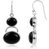 Meadows Orecchino in onice nero per le donne, orecchino con pietre preziose, orecchino in argento sterling 925 pendente fatto a mano