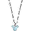 Disney Collana Mickey, Acciaio Inossidabile con Zirconi per Bambini e Bambine, Gioielli