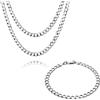STERLL Set Di Gioielli Da Uomo Con Collana E Bracciale In Argento 925
