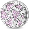 LIGHTDOG Donne Charms perline si adatta braccialetti piatti per le donne 925 Riflessioni argento sterling Clip-On Charms Gioielli perline Regali Ragazze Moda Charm