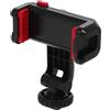 HOUDERCO Supporto per Telefono per Treppiede e Attacco a Slitta Fredda, in Plastica Nera, Rotazione 360° e Sgancio Rapido per Fotocamera