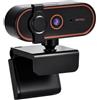 RiseNova Webcam USB HD 1080p con otturatore per la privacy e fotocamera per computer desktop PC portatile, webcam portatile compatta per videochiamate in streaming