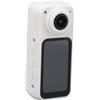 Generic Fotocamera D'azione per Pollice, Mini Corpo da 2,7k a 180 ° Angolo Lente Hd Display Vlogging Portatile Fotocamera Indossabile Vlogging Tascabile per Ciclismo (WHITE)