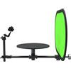 Yechiry Spinner da 360 Gradi, Giradischi Fotografico Regolabile, Piattaforma Rotante Video Portatile con Filettatura 1/4 3/8, Morsetto per Telefono e Asta Retrattile per Alimenti, Gioielli