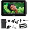 Atomos Shinobi II - Monitor HDMI da 5,2 pollici con display touchscreen HDR | Monitor leggero per fotografia con batteria, caricabatterie e fotocamera Hot Shoe Mount Advanced Bundle Set