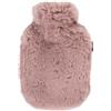 Fashy Piccola borsa dell'acqua calda con rivestimento super morbido in finta pelliccia di alta qualità, rosa, 0,8 l