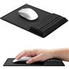 Gimars Tappetino Mouse Ergonomico con Poggiapolsi,Mouse Pa con Supporto Polso Curvo,Mouse Pad Gaming in Memory Foam e Base Silicone Antiscivolo per Ufficio Scuola PC Laptop Computer,Nero