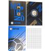 FCP Inter QUADERNONE QUADERNO Inter Internazionale milano 6 pezzi a quadretti 4 mm scuola + omaggio portachiave fischietto