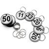 Aspire 1-50 Portachiavi Numerati in ABS, Portachiavi con Targhette Identificative