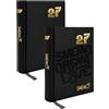 PRESTIGE & DELUXE Agenda compatibile con diario Smemoranda classic Nero oro 16 mesi 2026-2027 F.to Pocket 11x15 cm Size M + portachiave fischietto e penna colorata