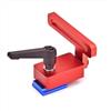WheatThrive Dima in lega di alluminio con blocco di arresto ergonomico per banco fresatrice a nastro, sega, calibro, barra scorrevole, resistente all'usura (T 30 rosso)