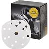 Mirka Basecut - Dischi abrasivi con gancio e anello da 150 mm, 150 mm, confezione da 100 dischi abrasivi in carta vetrata P120 per rifinitura, sistema di estrazione della polvere sottovuoto a 15 fori