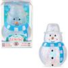 TRENDHAUS Magic Moments 968913 - Pupazzo di neve glitterato maltoso, circa 5,8 cm x 8,3 cm x 5,5 cm, Squishy a forma di pupazzo di neve, palla antistress per bambini e adulti