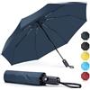 ZOMAKE Ombrello Pieghevole Pioggia Piccolo Antivento (Blu/41.5in)