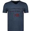 Geographical Norway Jimdo Men - Maglietta in Cotone da Uomo, Classica, Estiva, con Logo, Abbigliamento a Maniche Corte con Scollo a V, Maglietta Primavera Estate