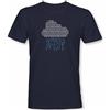 minifan Maglietta programmiere da uomo: Cloud - codice binario dual-code informatico Shirts uomo - regalo per computer PC IT-ler Nerd Shirt Gamer Administrator Tshirt, blu navy, 5XL