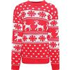 JM CLOTHING H22 Bambini Unisex Signore Natale Top Retrò Novità Renna Fiocchi di Neve Maglia Plus Size Natale Maglione Lungo Maglione Gal Moda