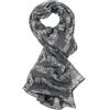 GFM, Sciarpa o pashmina con note musicali, morbida, misura L o M .Mu-67-ghbhsfd-grigio scuro 90