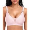 RISSCAN Reggiseno da donna senza cuciture a V profondo senza ferretto Comfort Push Up Mesh Bralette Reggiseno senza ferretto Reggiseno quotidiano