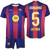FCB Set per bambini T-shirt e pantaloni- Cubarsí FC Barcelona 2025-26 - Replica ufficiale, Blu e Rosso, 14 Anni