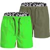 JACK & JONES SPLICELOGO S M L XL XXL nero rosso arancione, B: verde oliva/verde geco, M
