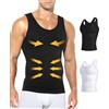 Casey Kevin Canottiera Contenitiva Uomo Pacco da 2 Compressione Dimagrante Canotta Elasticizzata Palestra Canottiera Bodybuilding Snellente Tank Fascia Contenitiva Pancia Uomo