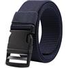 JBJYGSG Cintura Uomo Cintura in nylon for uomo, cintura da uomo, cintura marrone, multifunzionale, in tela, con fibbia in plastica.(120cm,Blue)