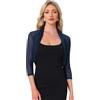 Allegra K Maglia Shrug Belero - Cardigan Bolero Corto da Donna | Aperto sul davanti, leggero, dorso arricciato, matrimonio, sera, scialli e sciarpe per abiti da sera, bolero trasparente 2026