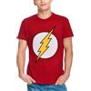 Elbenwald Maglietta DC Comics con Motivo Logo Flash per Uomini Donne Unisex in Cotone Rosso