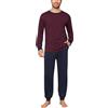 Aseniza Pigiama Uomo Invernale Pigiama Uomo Cotone Lungo Set Pigiami Righe Uomo Maniche Lunghe da Casa Caldo Casual