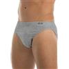 GARDA - 6 Minislip Uomo in Cotone Bielastico, Slip Basso Elastico Ricoperto 3470 (Grigio, 6/XL)