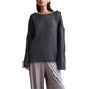 LIEROLYE Maglione In Maglia A Rete Trasparente Da Donna, Maglioni Oversize Leggero E Trasparente, Maglione Casual A Maniche Lunghe Con Motivo Traforato(Dark Gray,M)