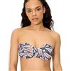 YSABEL MORA Top Bikini Bandeau Fantasia Coppe C D con Ferretto Imbottito Spalline Removibili da Annodare al Collo Collezione Beach