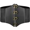 BlackButterfly Cintura Corsetto Donna Quattro Ganci, Nero, XL