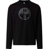 NORTH SAILS T-Shirt Uomo ML in Jersey di Cotone Bio con Maxi Stampa
