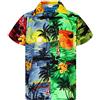 King Kameha Camicia Hawaiana Uomo Maniche Corte - Camicia Uomo Estiva con Stampa Navigare, Camicie Hawaiane da Navigare Leggera e Facile da Lavare - Surf, Mondy, 7XL