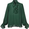 GRACEART Camicia Medievale Nordica da Uomo o Donna, Costume da Pirata Rinascimentale, Capitano Vittoriano, Top, Verde, S