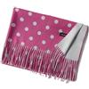 Brillabenny Sciarpa Donna Invernale in Lana e Cashmere, Versatile Come Scialle, Stola e Pashmina Donna (FUCSIA GRIGIO POIS)